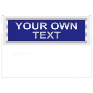 Your Own Text Reflective Badge BACK only